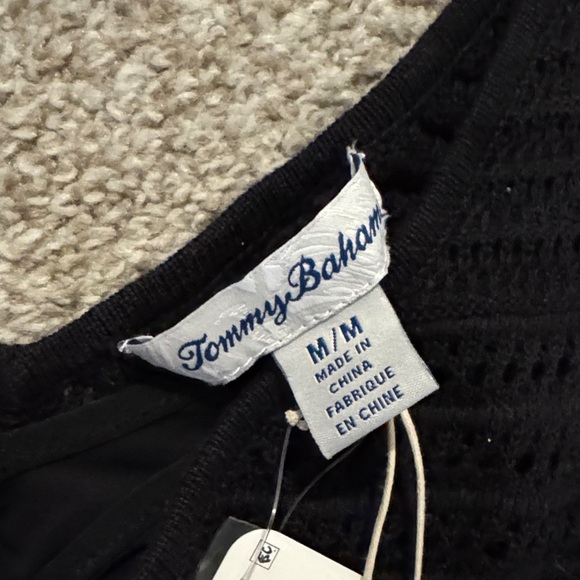 Tommy Bahama Elegant Black Knit Mini Dress - Picture 3 of 4